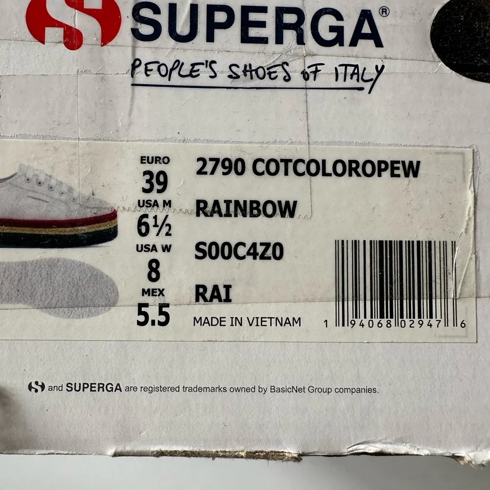 Superga 2790 Sneakers Rainbow Espadrilles White